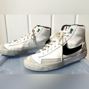 Nike BLAZER MID '77 Premium Remix - Size 9 - White/Black/Silver/Green